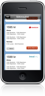 Flygresor.se on iPhone