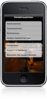 Road Signs for Germany on iPhone