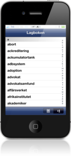 Lagboken (Swedish book of law) - now 0 grams as an app instead of 1.5 kg as a book