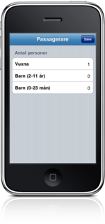 Flygresor.se on iPhone